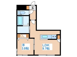 Halenix札幌医大前の物件間取画像